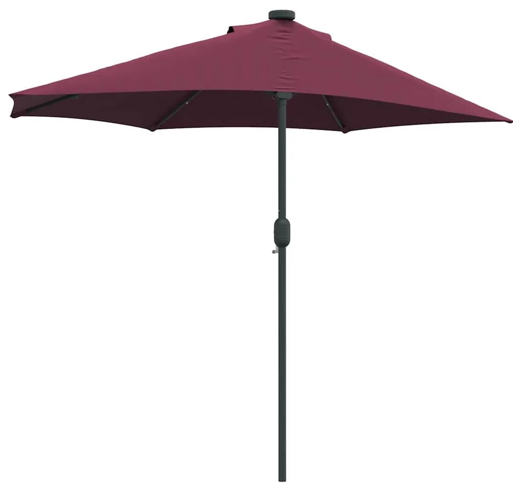 Guarda-sol de Jardim Vermelho bordô 294 x 150 x 223 cm tecido