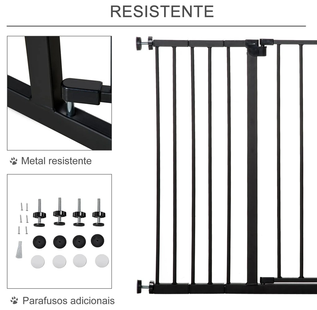 PawHut Barreira de Segurança para Animais de Estimação Extensível para