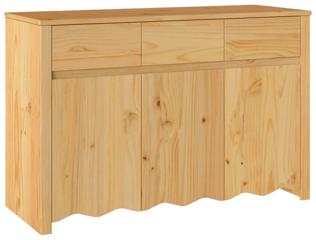 Buffet vidaXL "DRAMMEN" 114x43x75,5 cm Madeira Sólida de Pinheiro