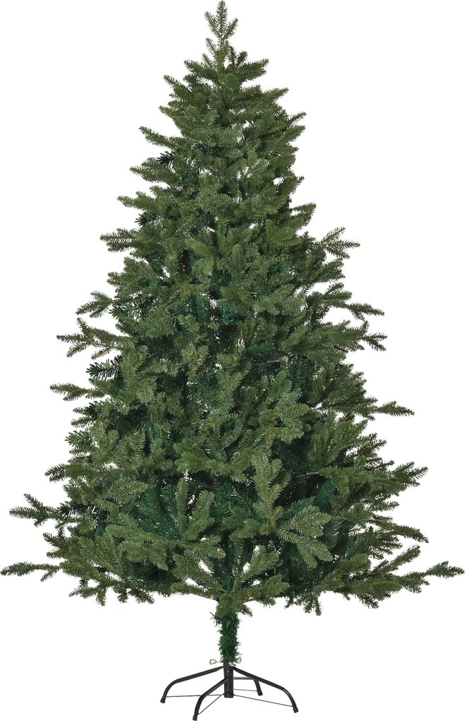 HOMCOM Árvore de Natal Artificial 180 cm, pinheiro artificial com 748 pontas, 3 formas de folhagem, retardante de chama, com suporte metálico para interior | Aosom Portugal