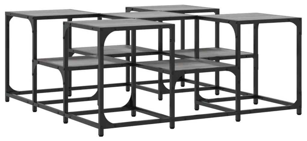 Mesa de centro 91x91x40 cm derivados de madeira cinzento sonoma