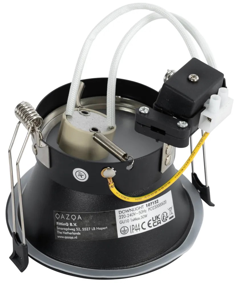 Conjunto de 6 Focos Embutidos Pretos GU10 70mm IP44 - Dept