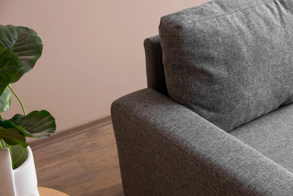 Sofá de 2 Lugares Pafu Lungo — Cinzento - 180x52x75 cm - Design Modern