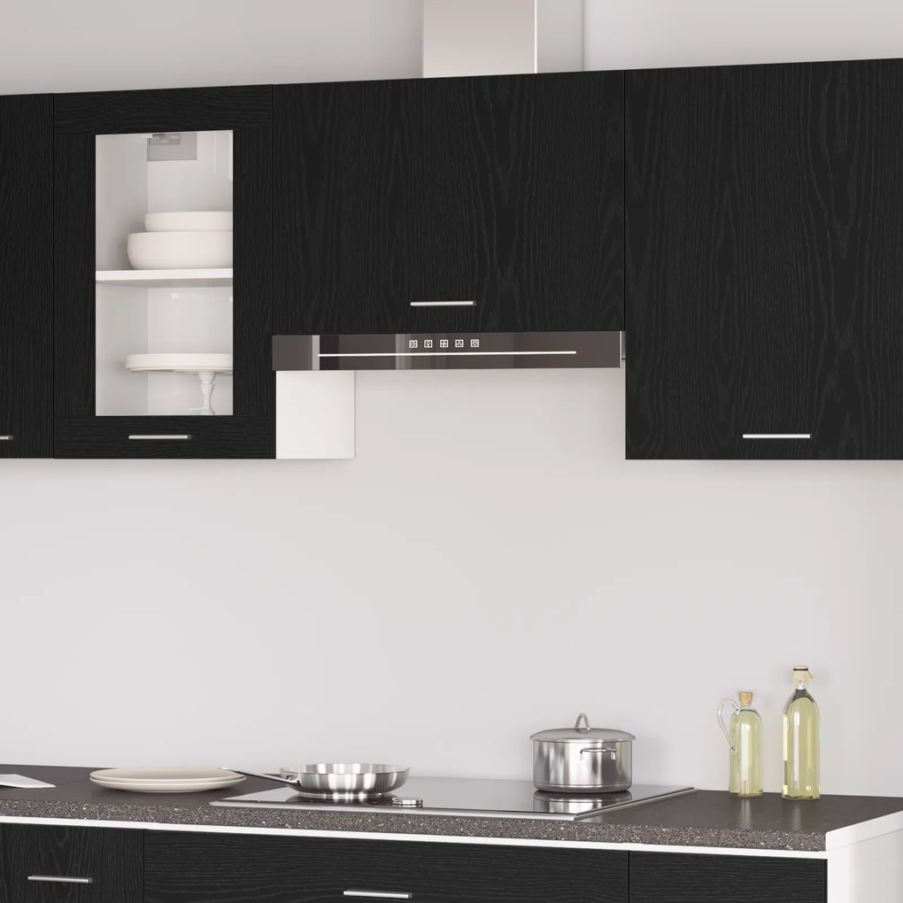 vidaXL Armário Suspenso em Carvalho Preto da - 60x31x60 cm, Feito de Madeira Resistente
