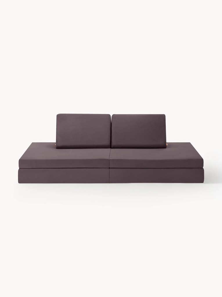 Sofá de brincar modular em veludo para crianças artesanal Mila