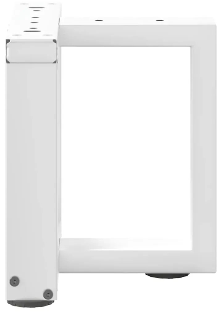 Pés para mesa de centro em forma de T, 2 peças, branco, 30x25x(30-31)