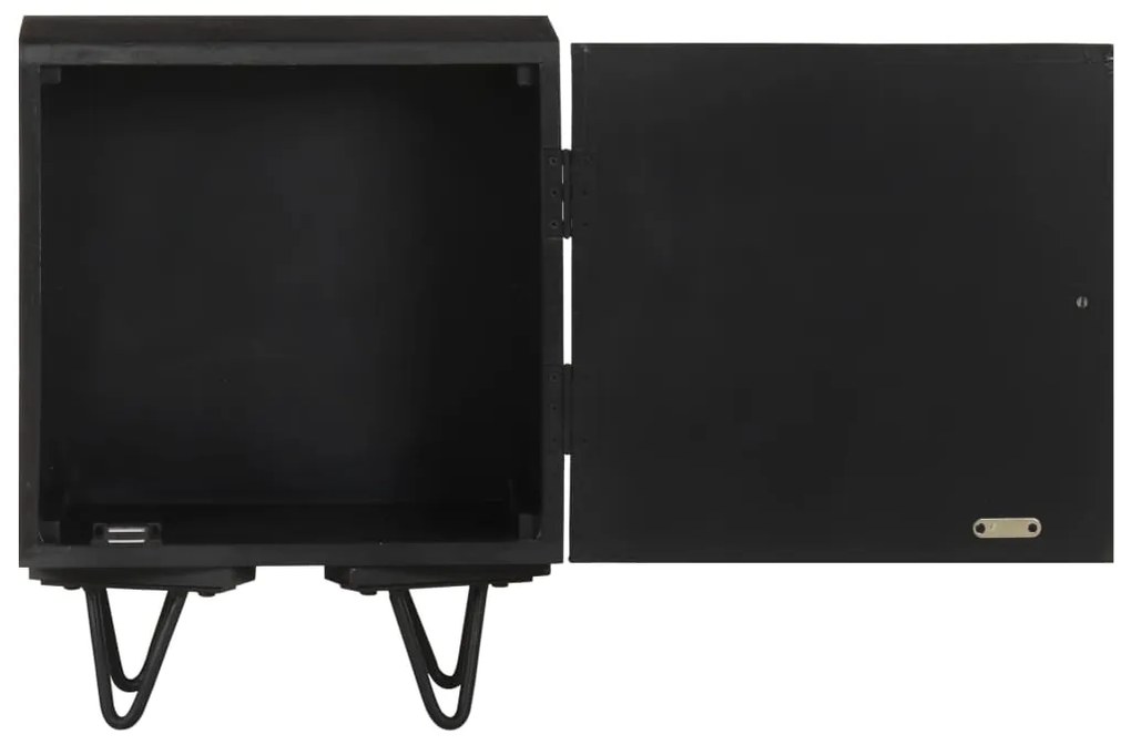 Mesa de cabeceira c/ frente bronze 40x30x50 cm mangueira maciça