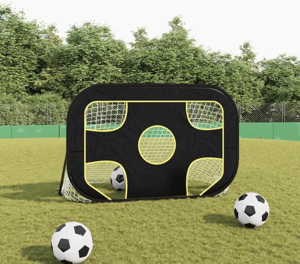 Rede de baliza de futebol com alvo 120x80x80 cm poliéster