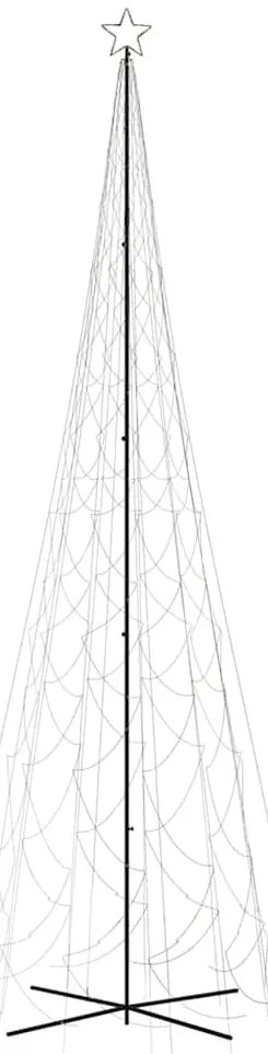 Árvore de Natal em cone 3000 luzes LED 230x800 cm branco quente