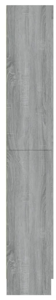Vitrine 82,5x30,5x185,5 cm derivados madeira cinzento sonoma