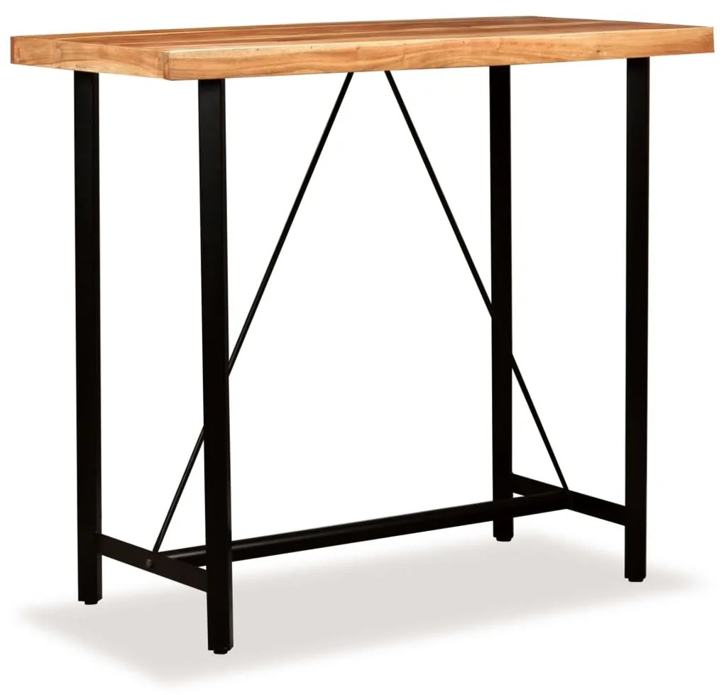 vidaXL Mesa de bar 120x60x107 cm madeira de acácia maciça