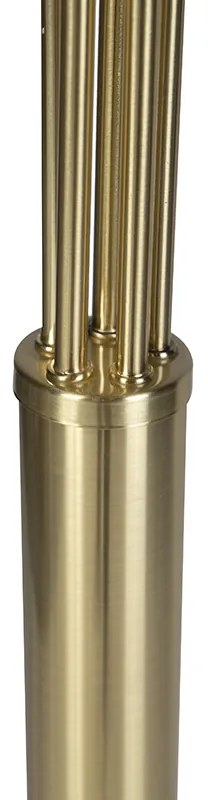 Candeeiro de pé Art Deco dourado 5-luzes - Sixties Marmo