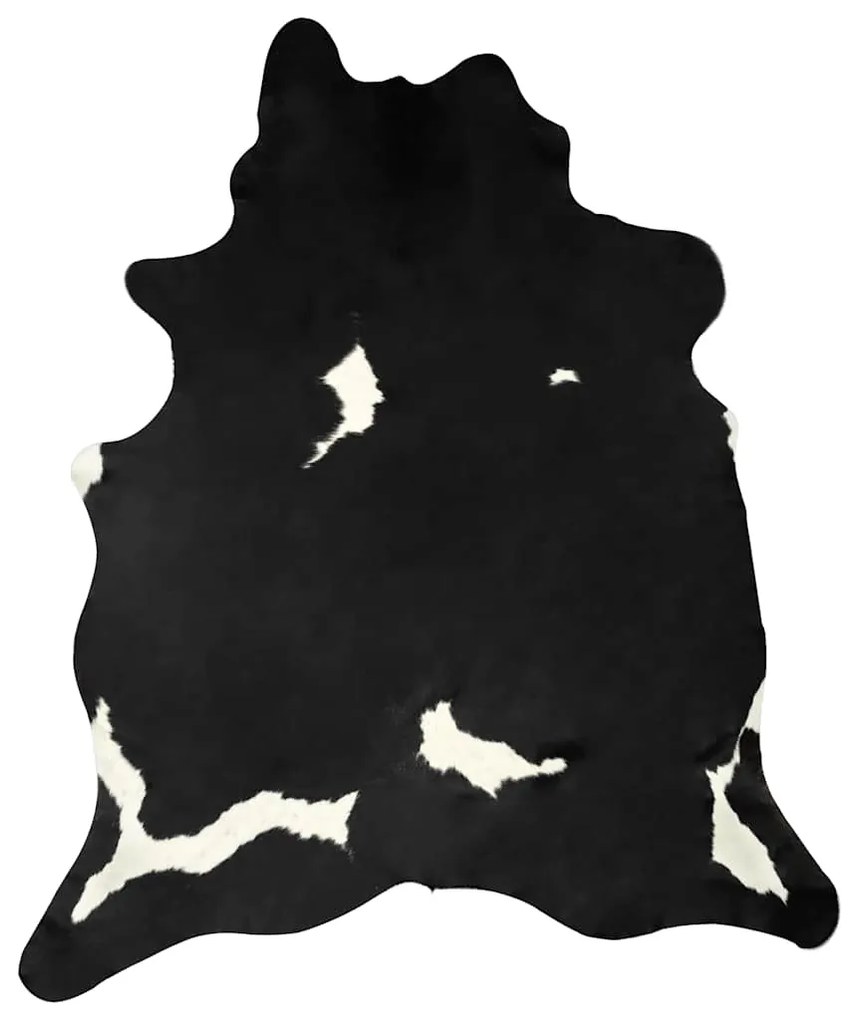 Tapete em pele de vaca genuína 150x170 cm preto e branco