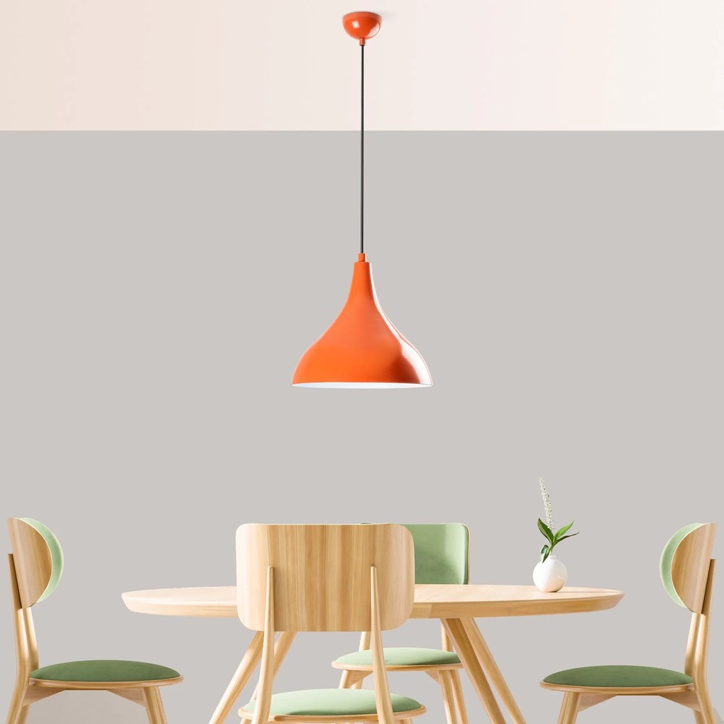 Candeeiro de Teto Bitlis – Laranja – Ø22 h:26 cm