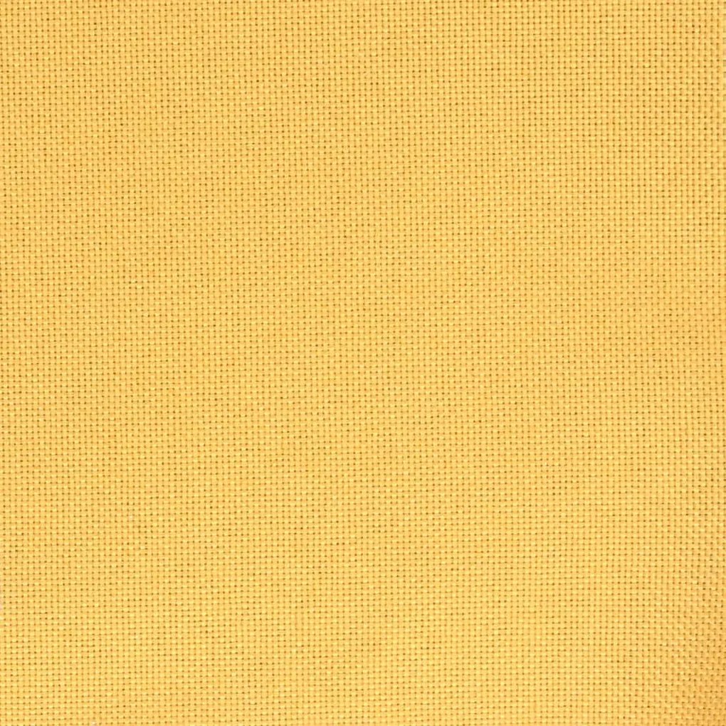 Cadeira de jantar giratória tecido amarelo mostarda