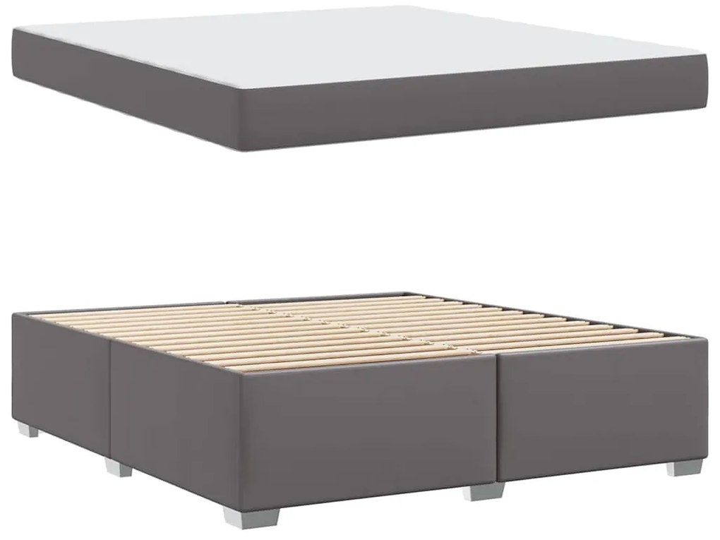 Estrutura da Cama Outros Cinzeto 180 x 200 cm Couro sintético