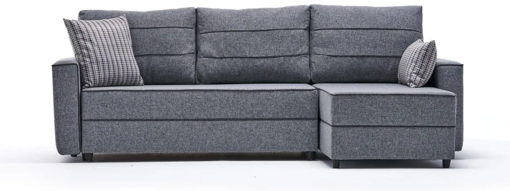 Sofá-Cama de Canto Ece – Cinzento – 242x88x90 cm