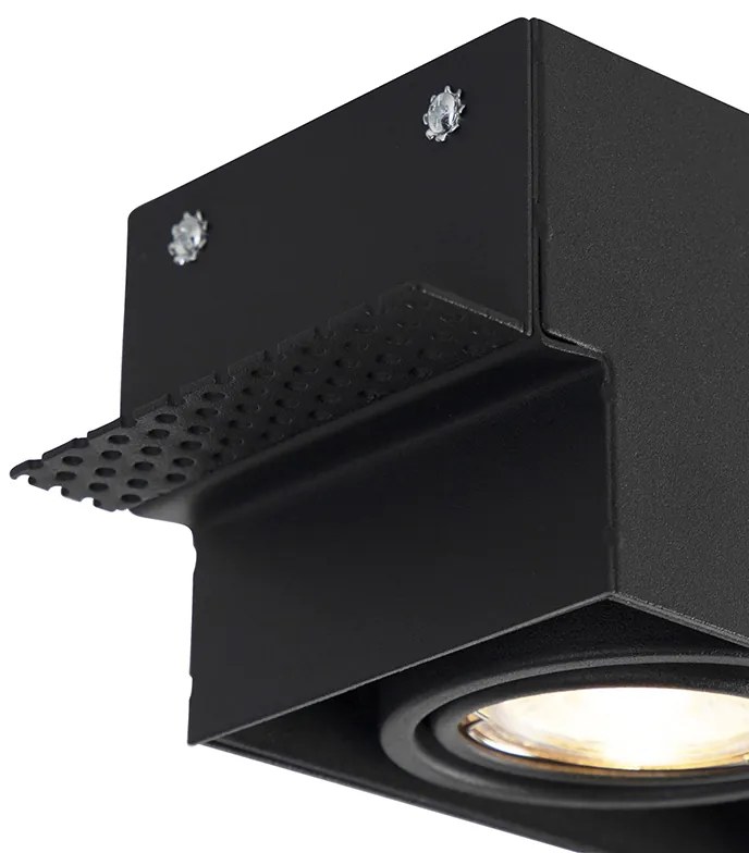 LED Foco embutido inteligente moderno preto sem moldura incl. 3 GU10 Wifi - Oneon 3 Design,Industrial,Moderno