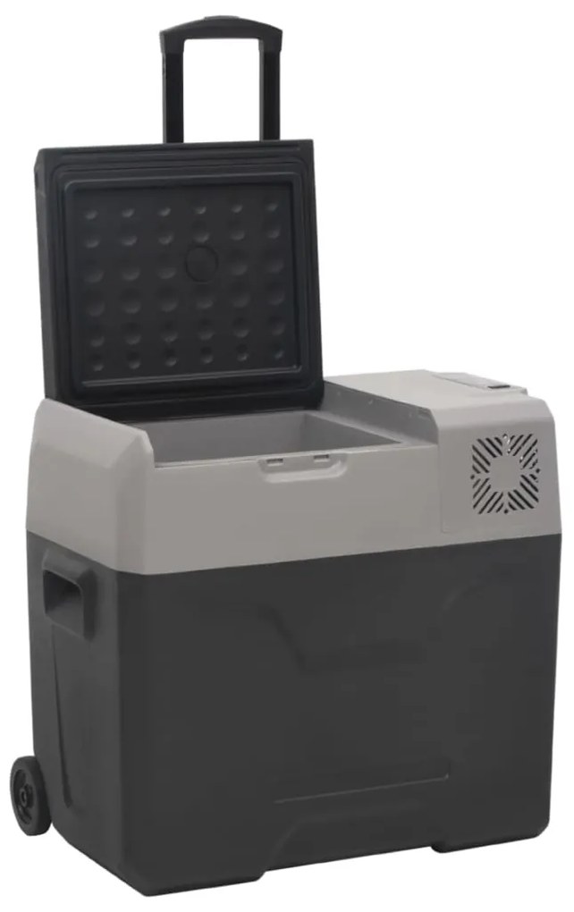 Mala térmica c/ rodas e pega 30 L polipropileno preto/cinzento