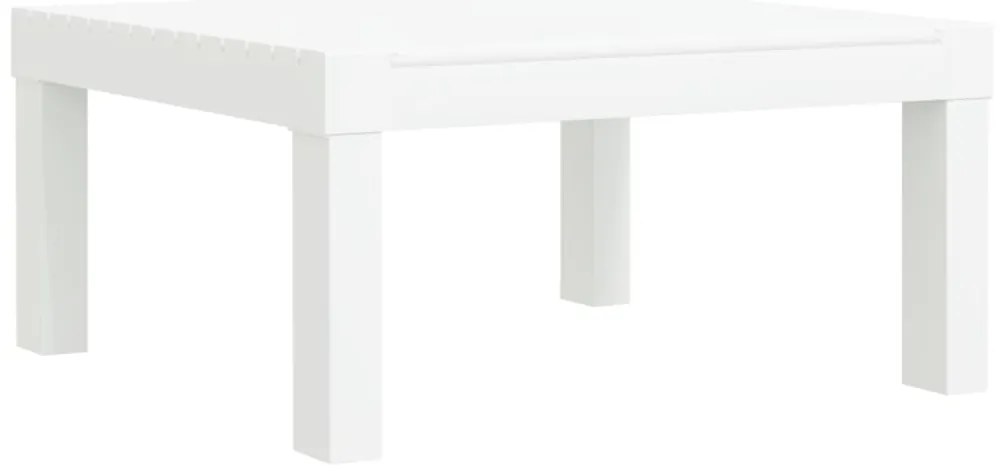 3 pcs conjunto lounge de jardim com almofadões PP branco