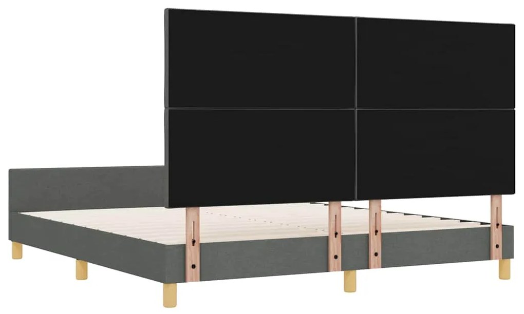 Estrutura de Cama vidaXL Cinza Escuro 180x200 cm de Tecido