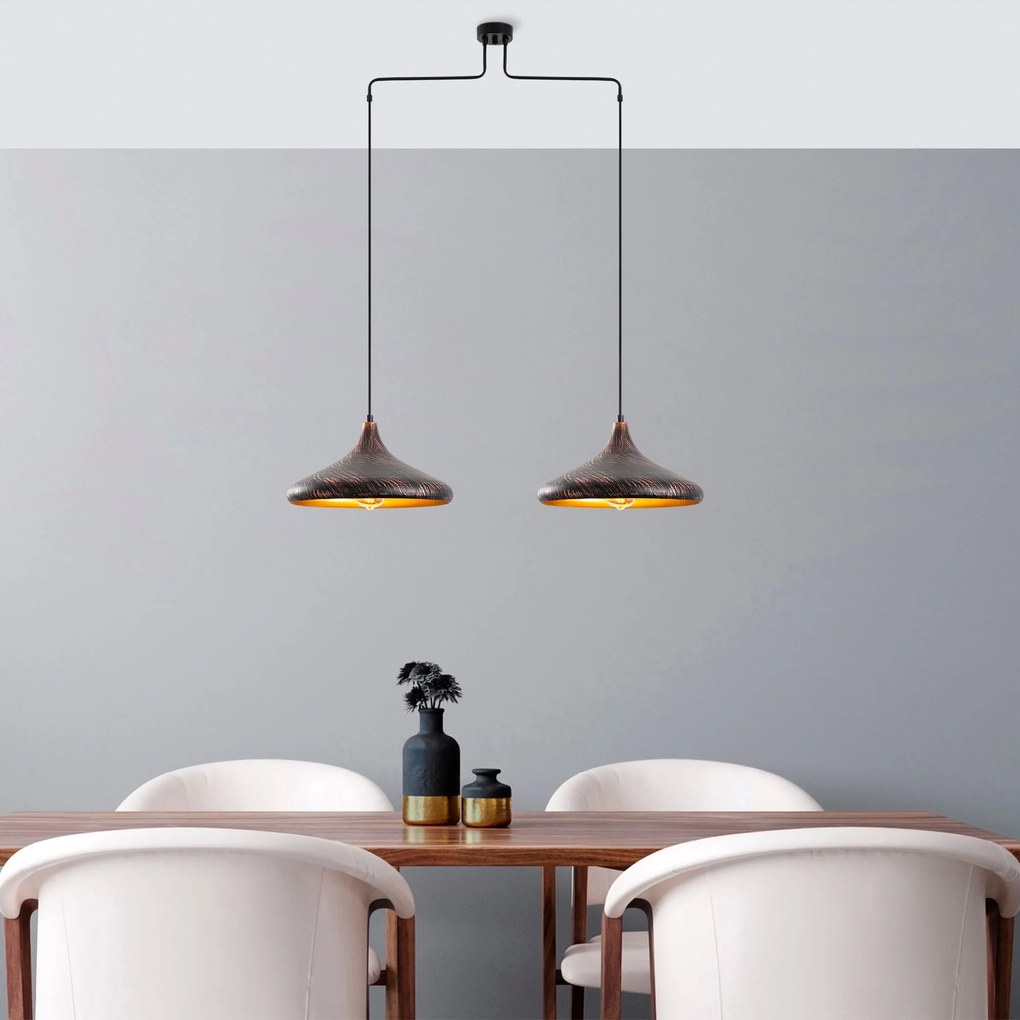 Chandelier Barek – Patina – 100 x 35 x 132 cm