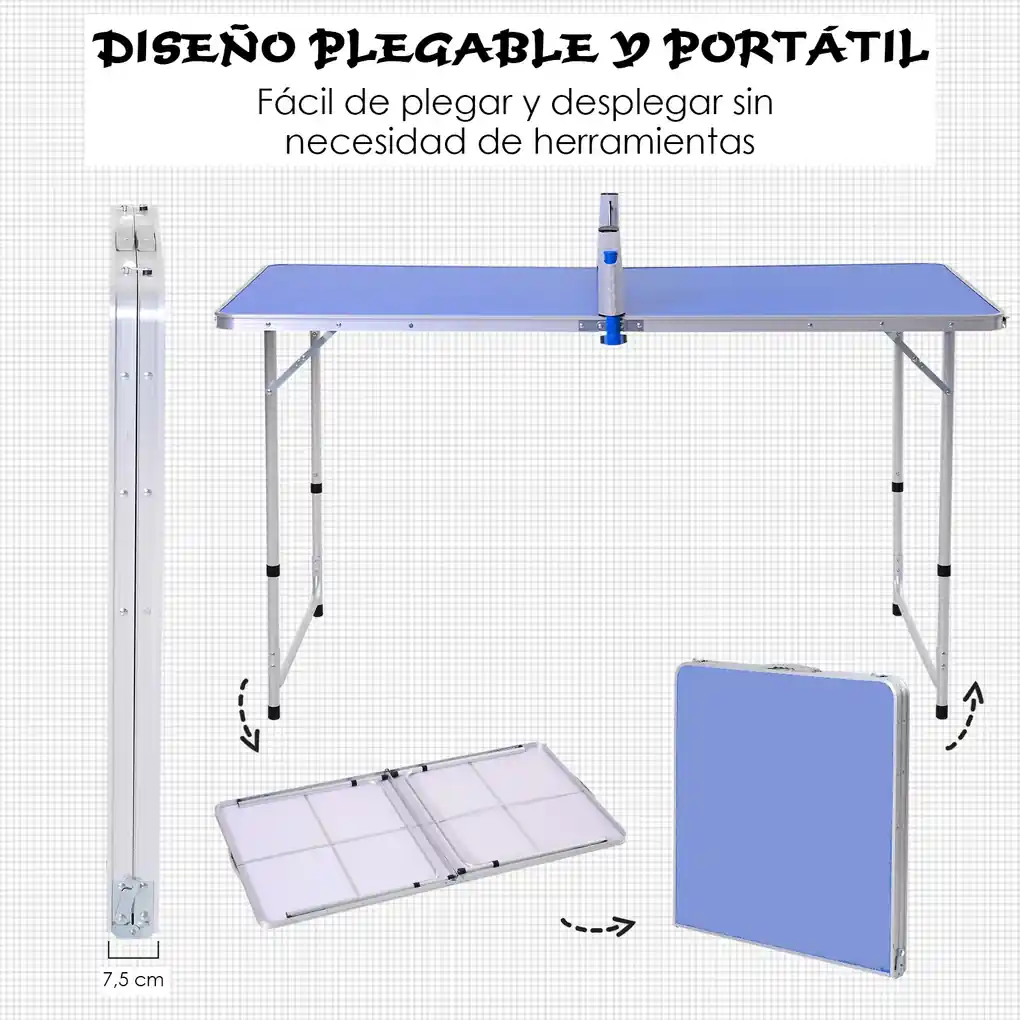 HOMCOM Mesa de Ping Pong Dobrável com Rede – Cor Azul – Aço e MDF –  152.5x274x76cm