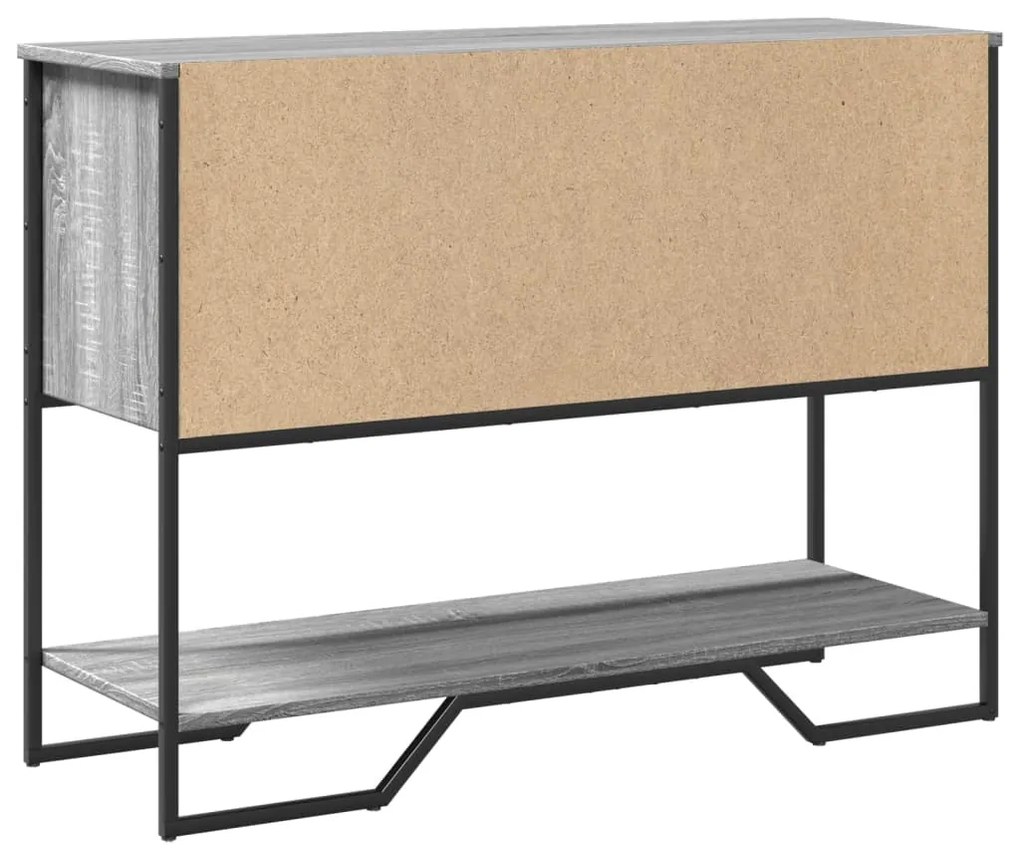 Mesa consola 100x35x74,5 cm derivados madeira cinzento sonoma