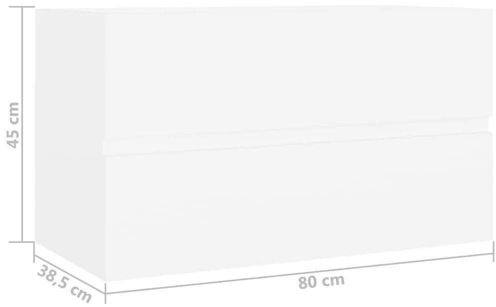 Armário de lavatório derivados de madeira branco