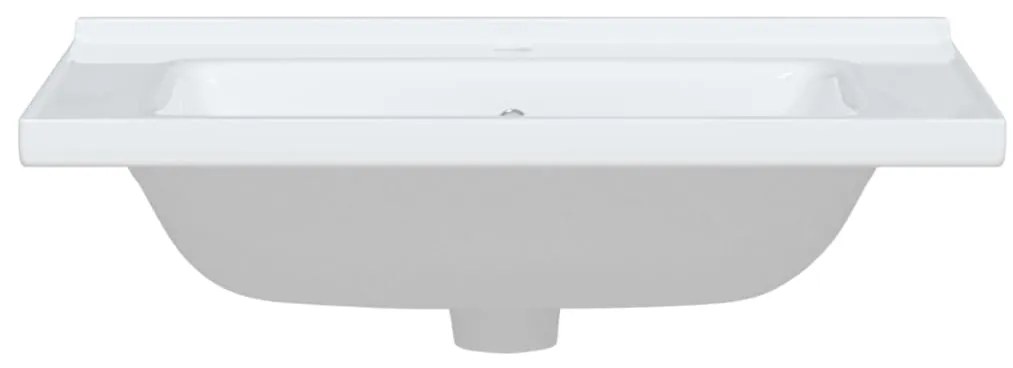 Lavatório casa de banho retangular 71x48x19,5cm cerâmica branco