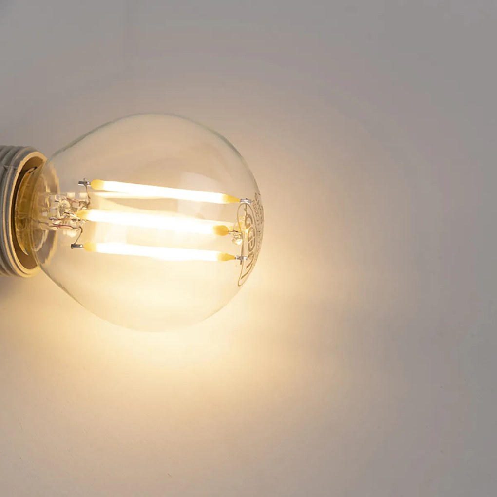 Conjunto de 4 lâmpadas LED E14 reguláveis P45 transparente 3W 250lm 2700K