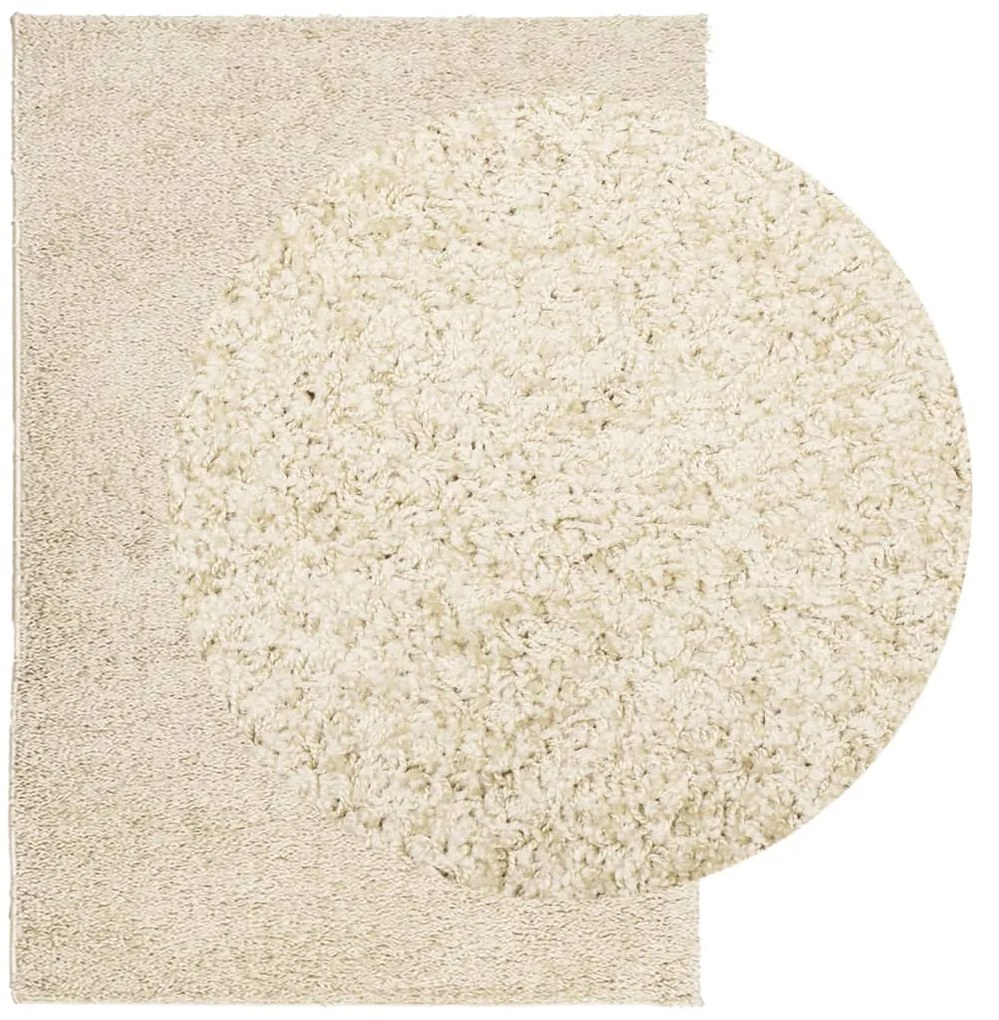 Tapete shaggy de pelo alto PAMPLONA 120x170 cm dourado