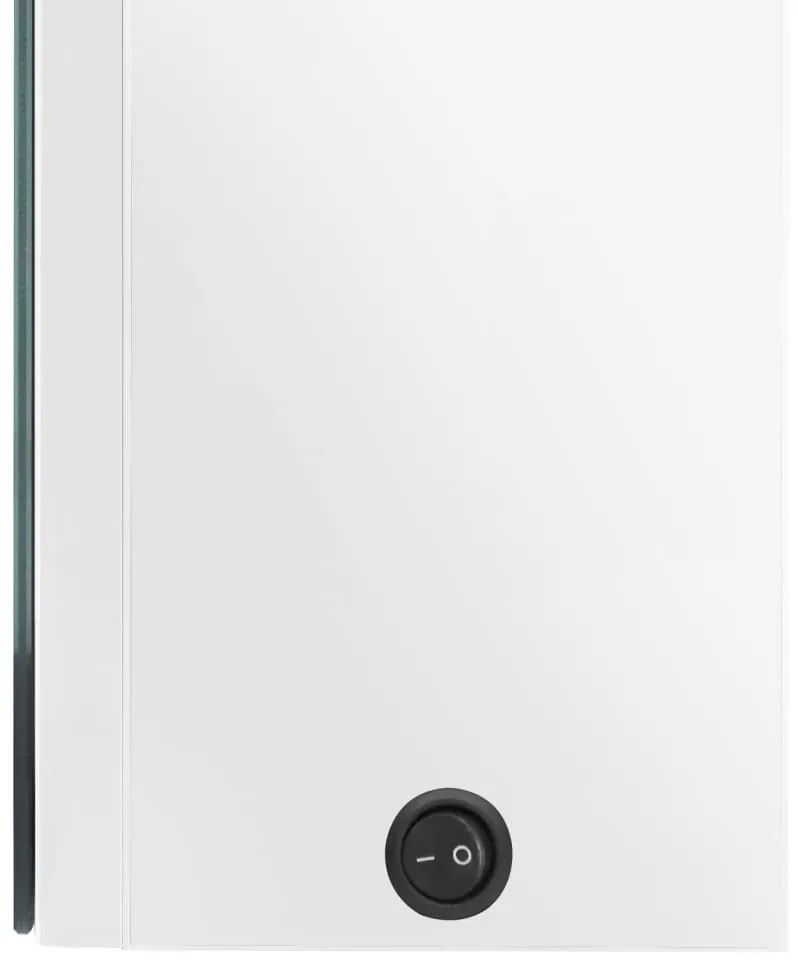 Armário espelhado casa de banho LED 80x12x68cm branco brilhante