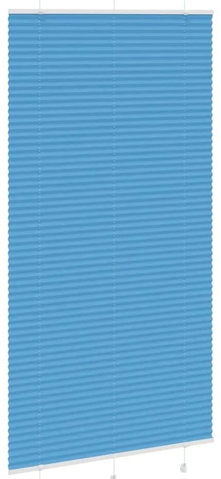 Azul Plissada Cega 110x200 cm Largura Tecido 109,4cm Poliéster