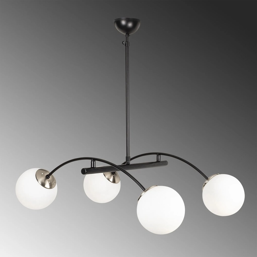 Chandelier Hilal – Preto e Branco – 85 x 80 cm