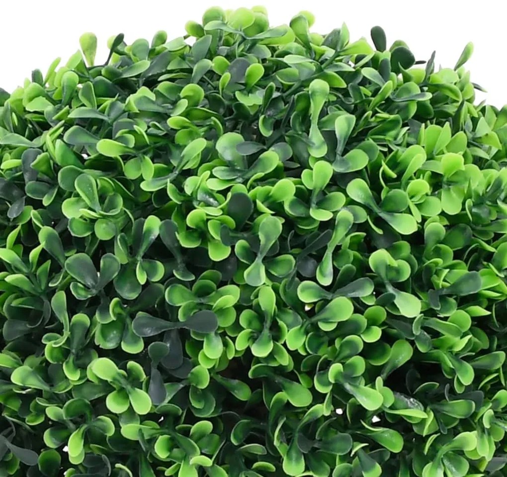 Plantas bolas de buxo artificiais c/ vasos 2 pcs 27 cm verde