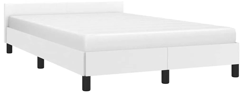 Estrutura de cama c/ cabeceira sem colchão 120x200 cm branco