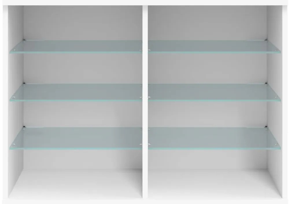 Aparador com luzes LED 81x37x67 cm branco