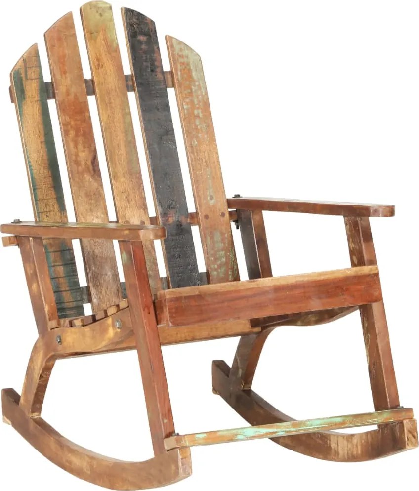 vidaXL Cadeira de baloiço para jardim madeira recuperada maciça
