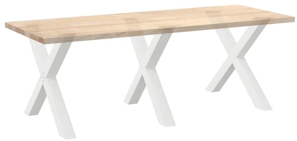 Pés para mesa de jantar em formato de X, 3 peças, branco, 90x (72-73)