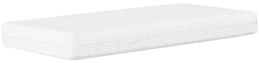 Sofá-cama com colchão 90x200 cm tecido cinzento-claro