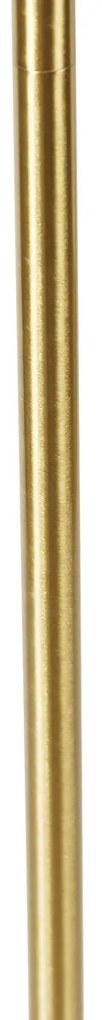 Candeeiro de pé moderno latão com abajur taupe 50cm - Kaso Design,Moderno