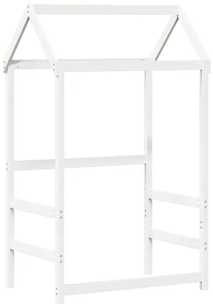 Conj. sofá-cama e banco c/ telhado 90x190cm pinho maciço branco