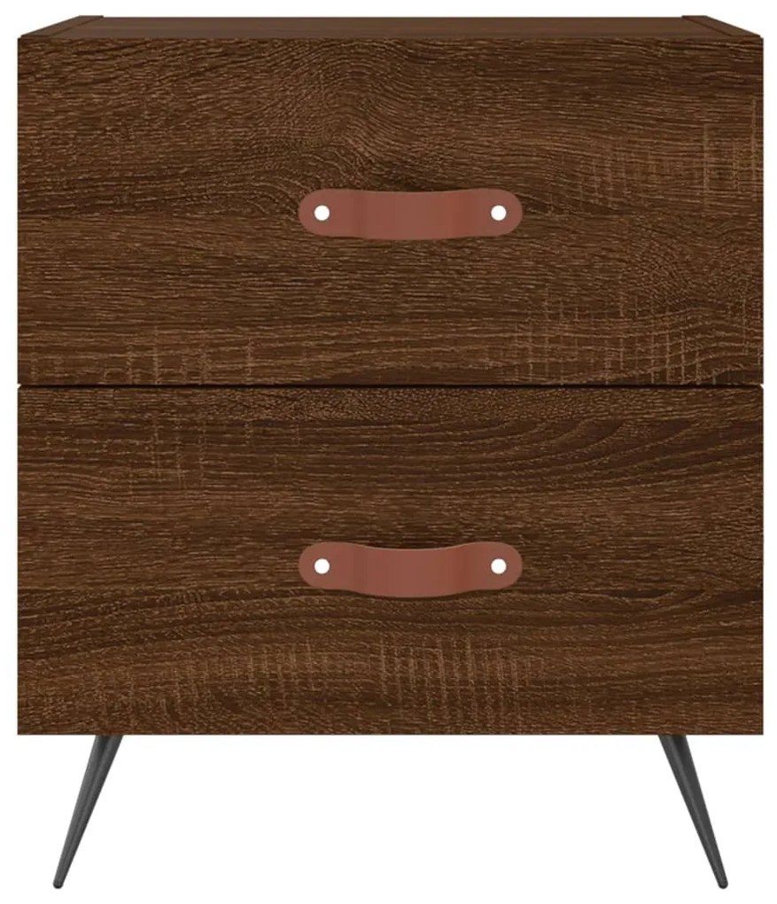 Mesa de cabeceira 2 pcs derivados de madeira carvalho castanho