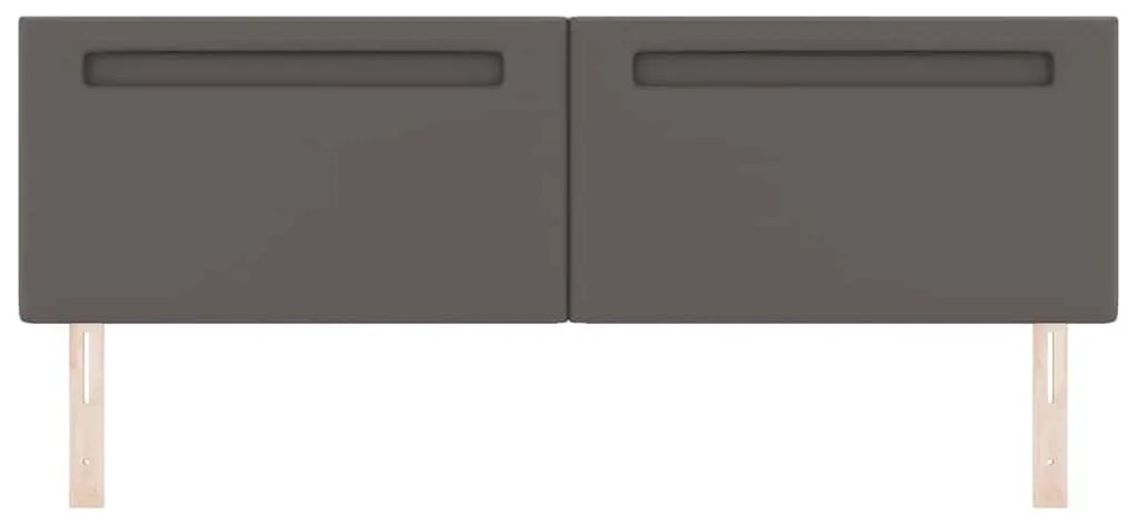 Cabeceira vidaXL Design Simples Cinza 180 cm Couro Sintético