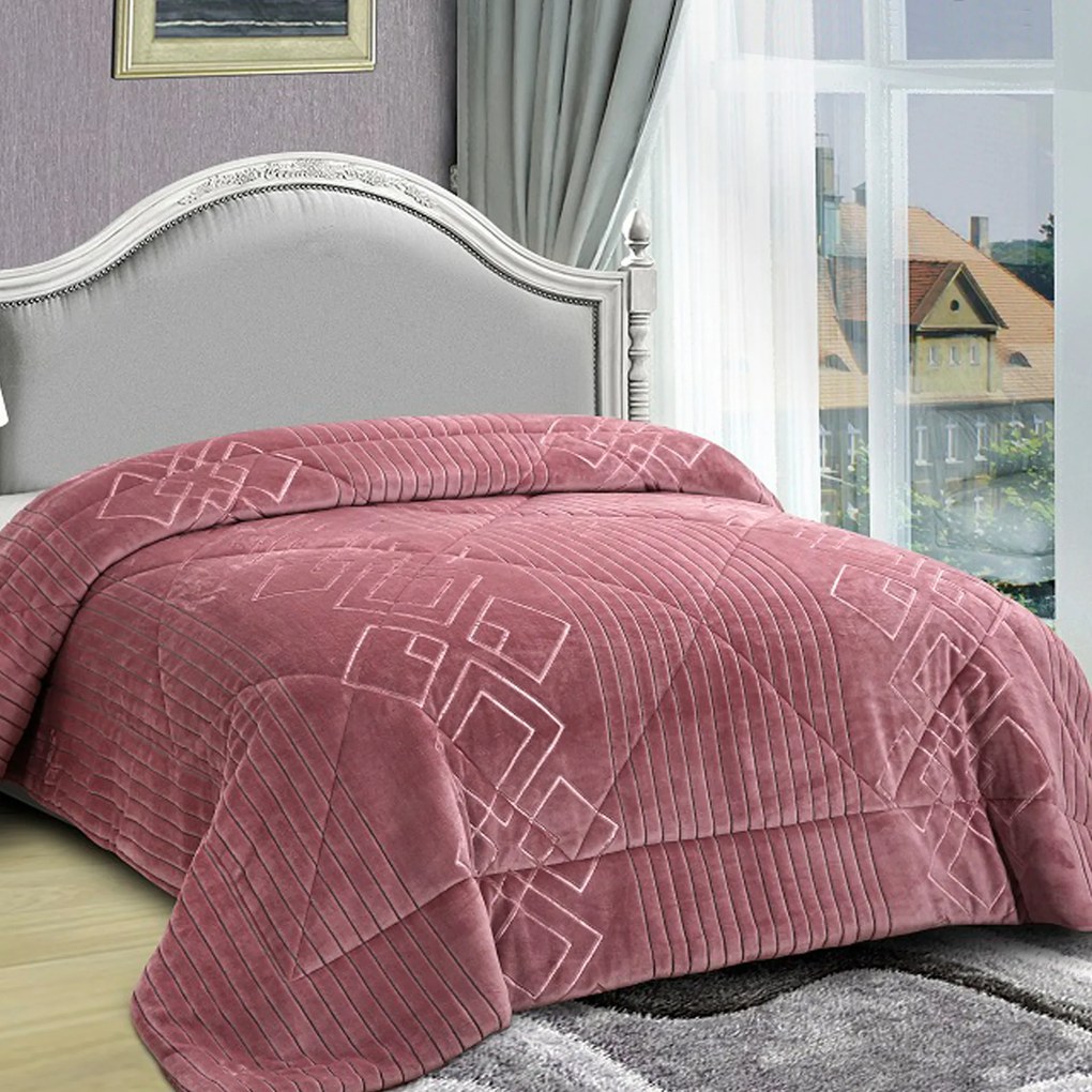 Sherpa Casal Comforter Rosa 240X260cm