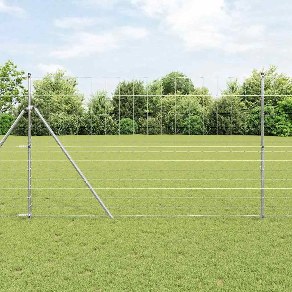 Cerca de Campo 1,5x25 m em Aço Galvanizado