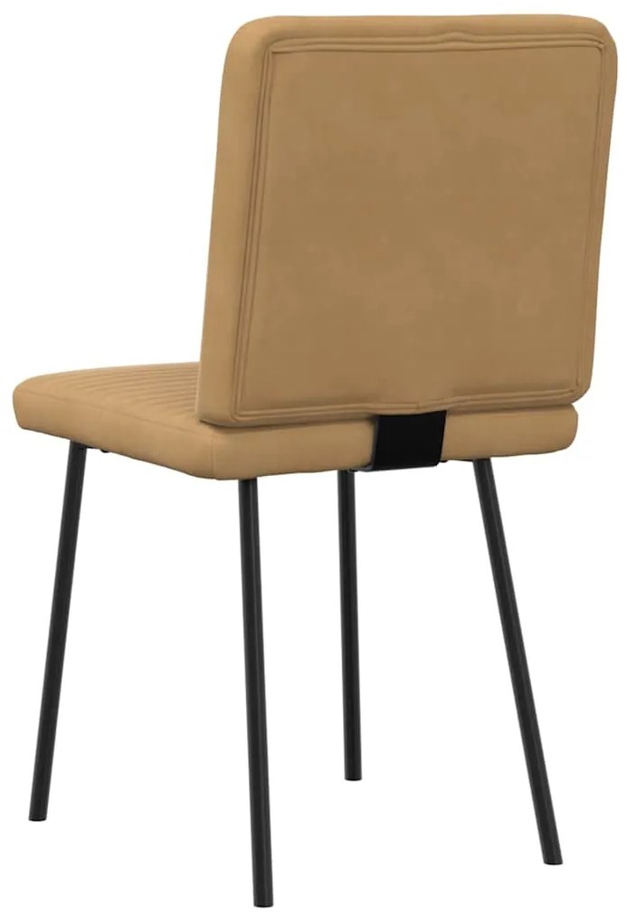 Cadeiras de jantar 2 pcs veludo castanho
