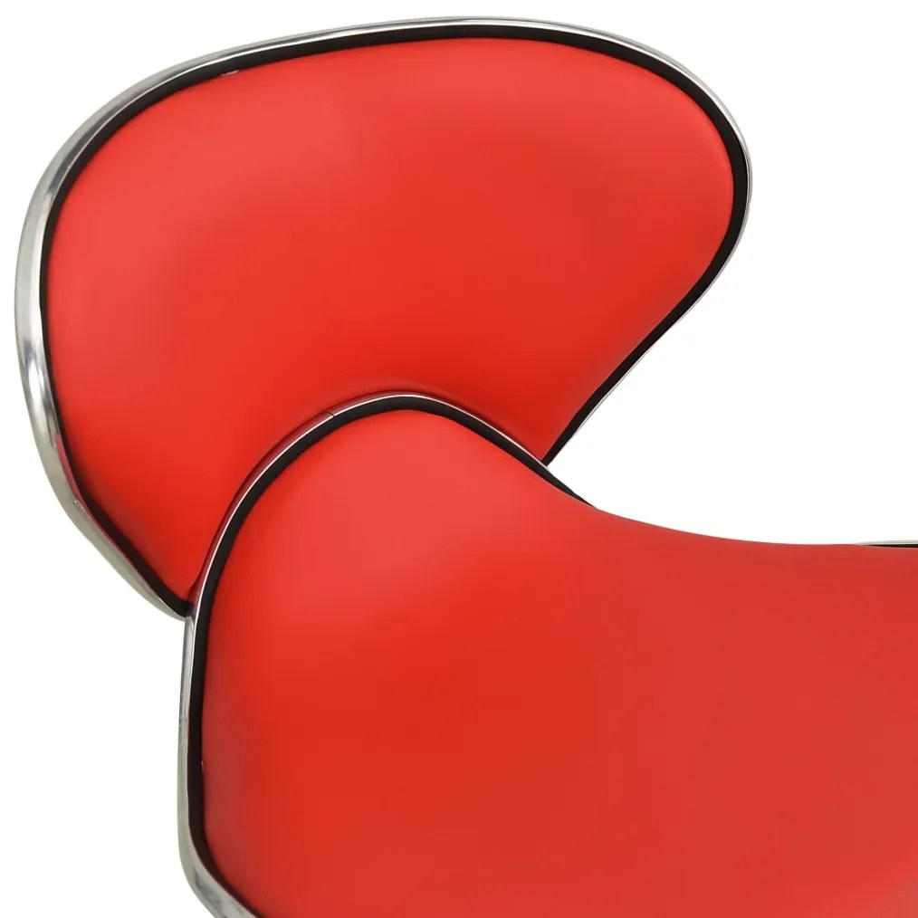 Cadeira de escritório couro artificial vermelho