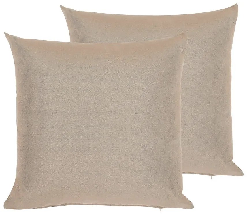 Conjunto de 2 almofadas de jardim cor de areia 40 x 40 cm PALAIROS Beliani